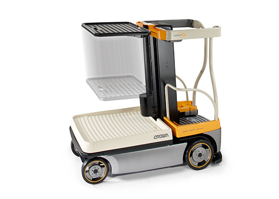 WAV order picker with powered load tray