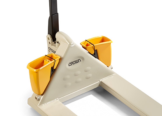 PTH hand pallet trucks are available with Work Assist storage bins