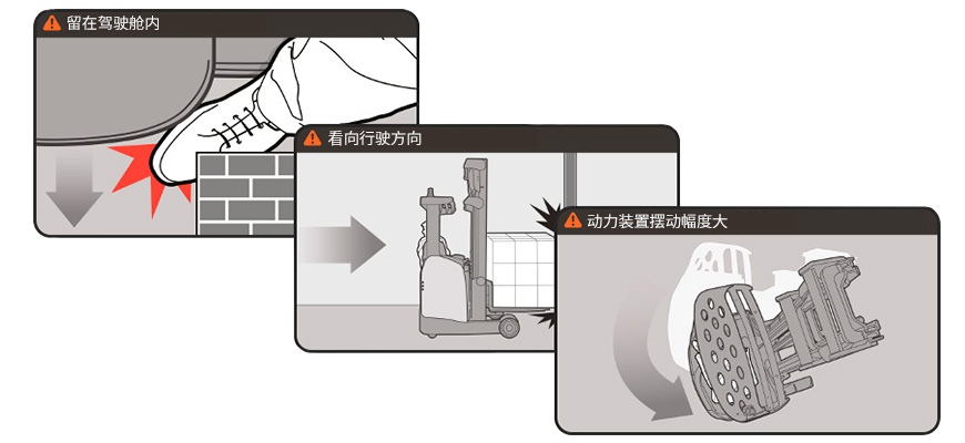 ESR 系列前移式叉车会显示安全信息