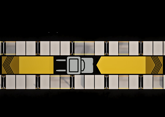 the order picker SP is available with pedestrian detection system